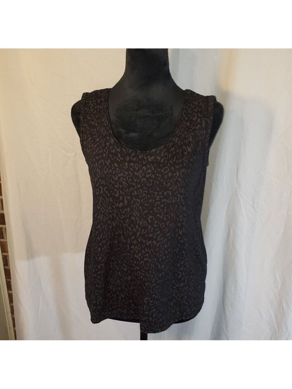 Women's Weekenders S/P Black & Brown Animal Print Top